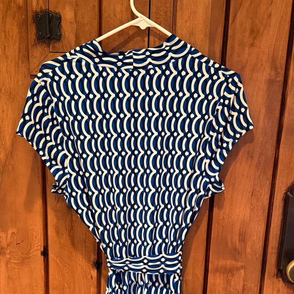 Liz Claiborne Career Navy and White Midi Dress - Picture 7 of 10